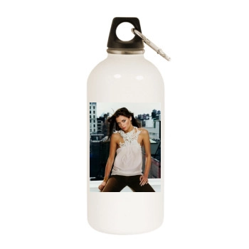 Jaime King White Water Bottle With Carabiner