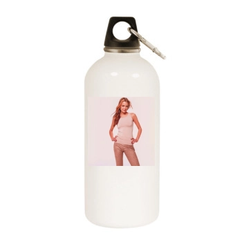 Jaime King White Water Bottle With Carabiner