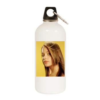 Jaime King White Water Bottle With Carabiner