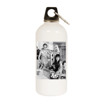 Jaime King White Water Bottle With Carabiner