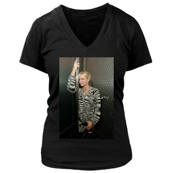 Jaime Pressly Women's Deep V-Neck TShirt