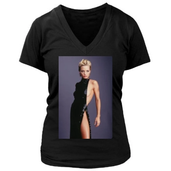 Jaime Pressly Women's Deep V-Neck TShirt