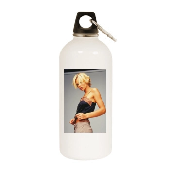 Jaime Pressly White Water Bottle With Carabiner