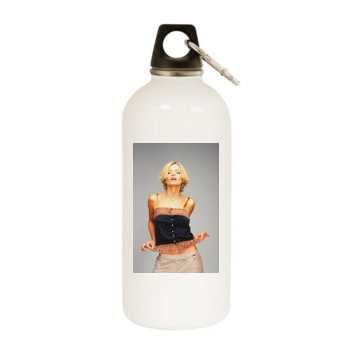 Jaime Pressly White Water Bottle With Carabiner