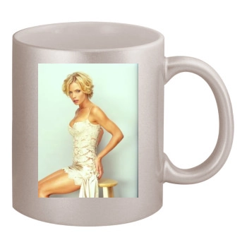 Jaime Pressly 11oz Metallic Silver Mug