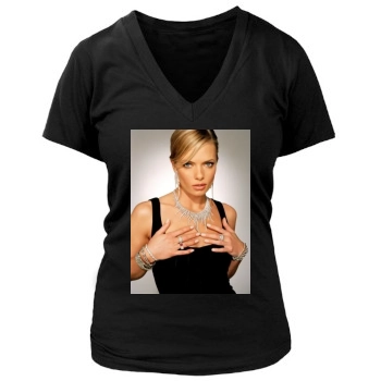 Jaime Pressly Women's Deep V-Neck TShirt