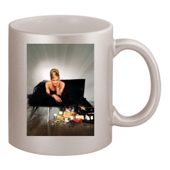 Jaime Pressly 11oz Metallic Silver Mug