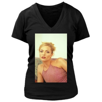 Jaime Pressly Women's Deep V-Neck TShirt