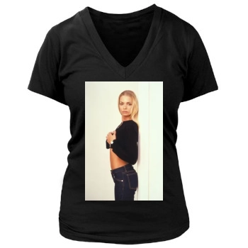 Jaime Pressly Women's Deep V-Neck TShirt