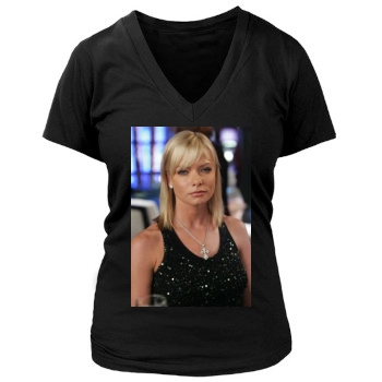 Jaime Pressly Women's Deep V-Neck TShirt