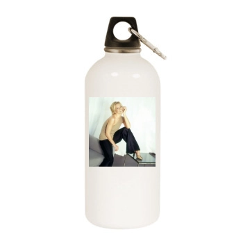 Jaime Pressly White Water Bottle With Carabiner