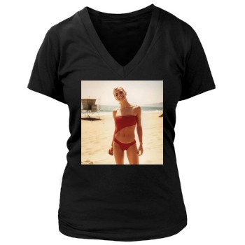 Jaime Pressly Women's Deep V-Neck TShirt