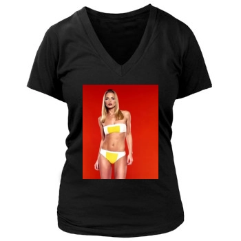 Jaime Pressly Women's Deep V-Neck TShirt