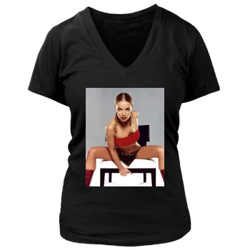 Jaime Pressly Women's Deep V-Neck TShirt