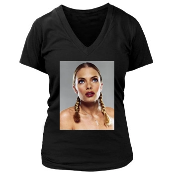 Jaime Pressly Women's Deep V-Neck TShirt