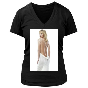 Jaime Pressly Women's Deep V-Neck TShirt