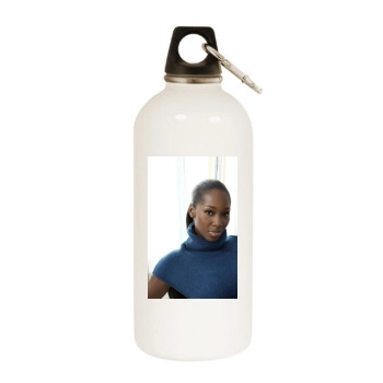 Jamelia White Water Bottle With Carabiner