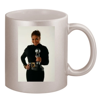 Janet Jackson 11oz Metallic Silver Mug