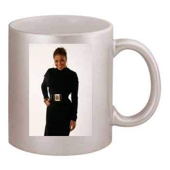 Janet Jackson 11oz Metallic Silver Mug