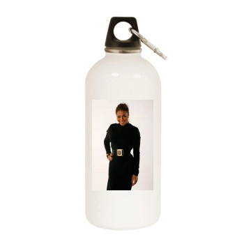 Janet Jackson White Water Bottle With Carabiner