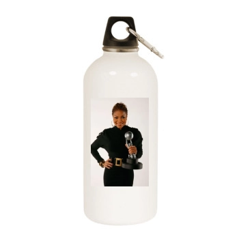 Janet Jackson White Water Bottle With Carabiner