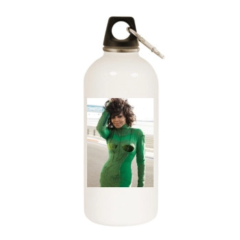 Janet Jackson White Water Bottle With Carabiner