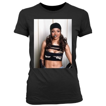 Janet Jackson Women's Junior Cut Crewneck T-Shirt