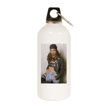 Janet Jackson White Water Bottle With Carabiner