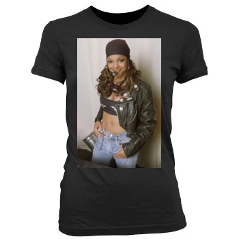 Janet Jackson Women's Junior Cut Crewneck T-Shirt