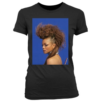 Janet Jackson Women's Junior Cut Crewneck T-Shirt