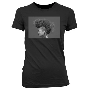 Janet Jackson Women's Junior Cut Crewneck T-Shirt