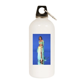 Janet Jackson White Water Bottle With Carabiner