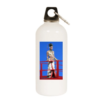 Janet Jackson White Water Bottle With Carabiner