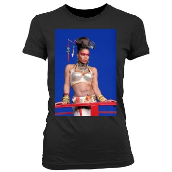 Janet Jackson Women's Junior Cut Crewneck T-Shirt