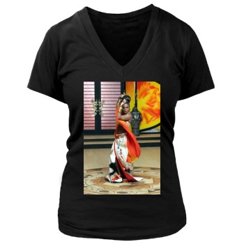 Janet Jackson Women's Deep V-Neck TShirt