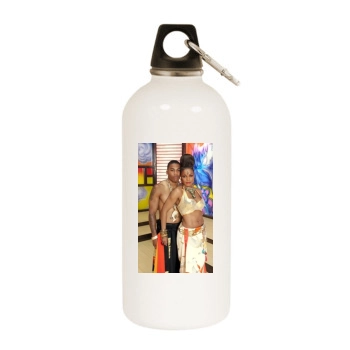 Janet Jackson White Water Bottle With Carabiner