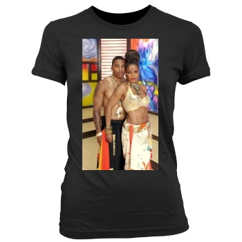 Janet Jackson Women's Junior Cut Crewneck T-Shirt