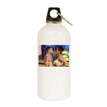 Janet Jackson White Water Bottle With Carabiner