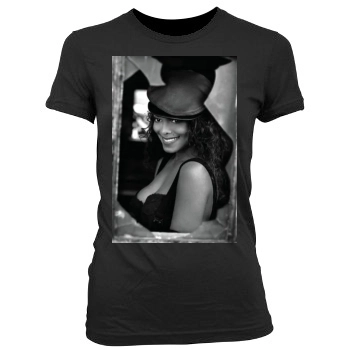 Janet Jackson Women's Junior Cut Crewneck T-Shirt