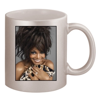 Janet Jackson 11oz Metallic Silver Mug