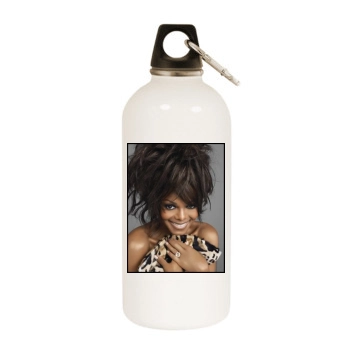 Janet Jackson White Water Bottle With Carabiner