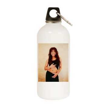 Janet Jackson White Water Bottle With Carabiner