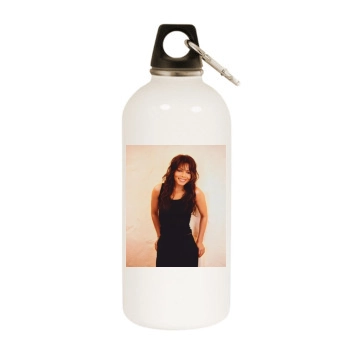 Janet Jackson White Water Bottle With Carabiner