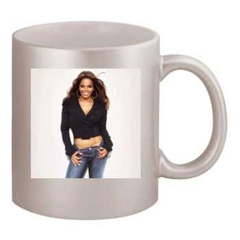 Janet Jackson 11oz Metallic Silver Mug