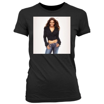 Janet Jackson Women's Junior Cut Crewneck T-Shirt