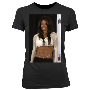 Janet Jackson Women's Junior Cut Crewneck T-Shirt