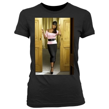 Janet Jackson Women's Junior Cut Crewneck T-Shirt