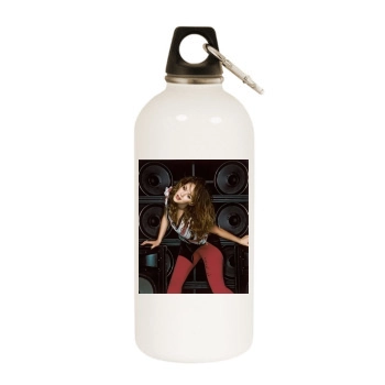 Jasmin Wagner White Water Bottle With Carabiner