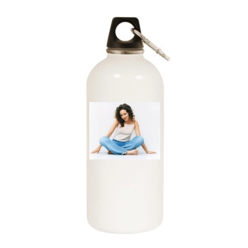 Jasmin Wagner White Water Bottle With Carabiner