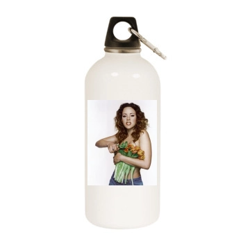 Jasmin Wagner White Water Bottle With Carabiner